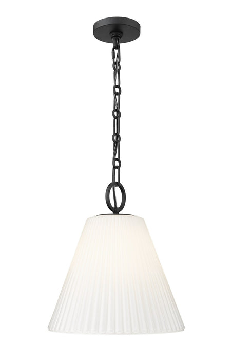 Z-Lite 3042P14-MB One Light Pendant, Matte Black