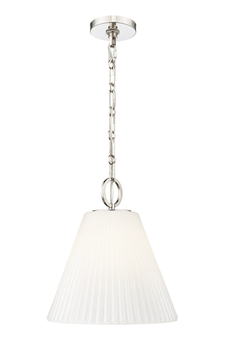 Z-Lite 3042P14-PN One Light Pendant, Polished Nickel