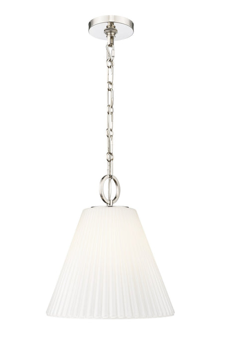 Z-Lite 3042P14-PN One Light Pendant, Polished Nickel