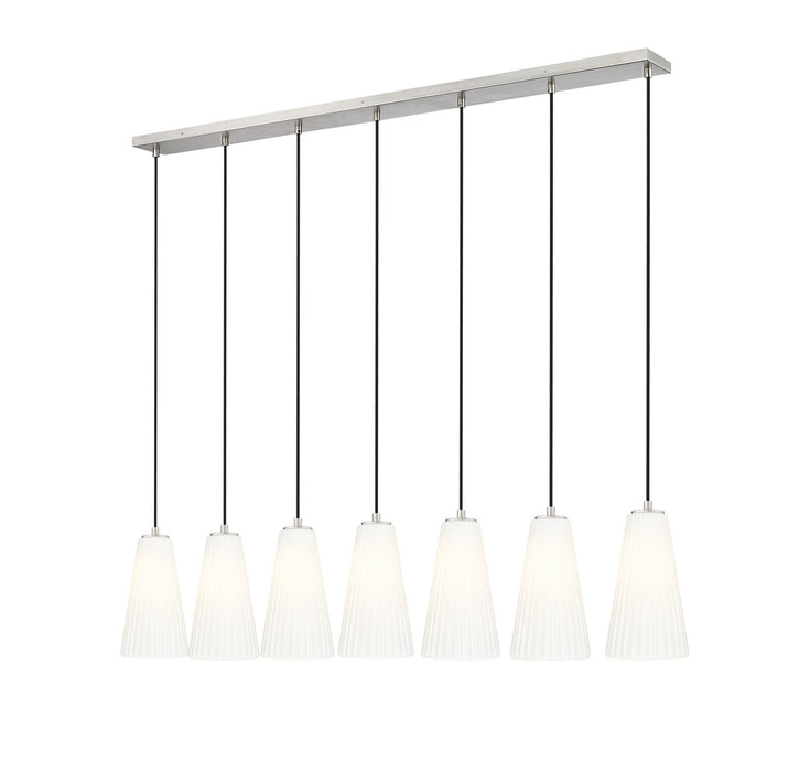 Z-Lite 3043P6-7L-BN Seven Light Linear Chandelier, Brushed Nickel