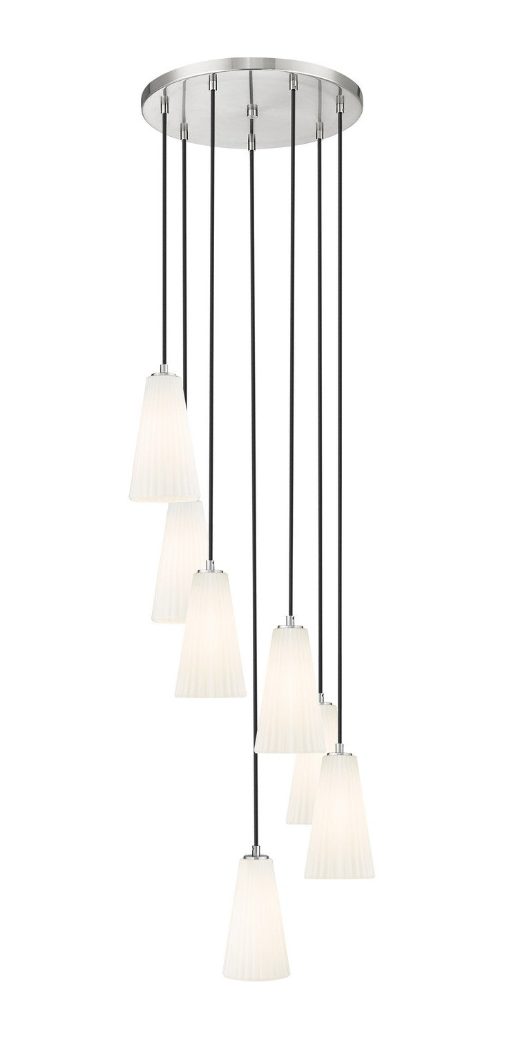 Z-Lite 3043P6-7R-BN Seven Light Chandelier, Brushed Nickel