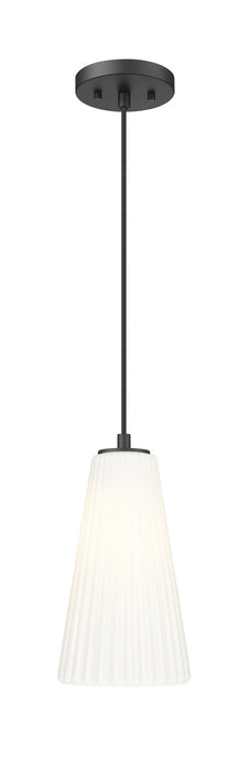 Z-Lite 3043P6-MB One Light Pendant, Matte Black