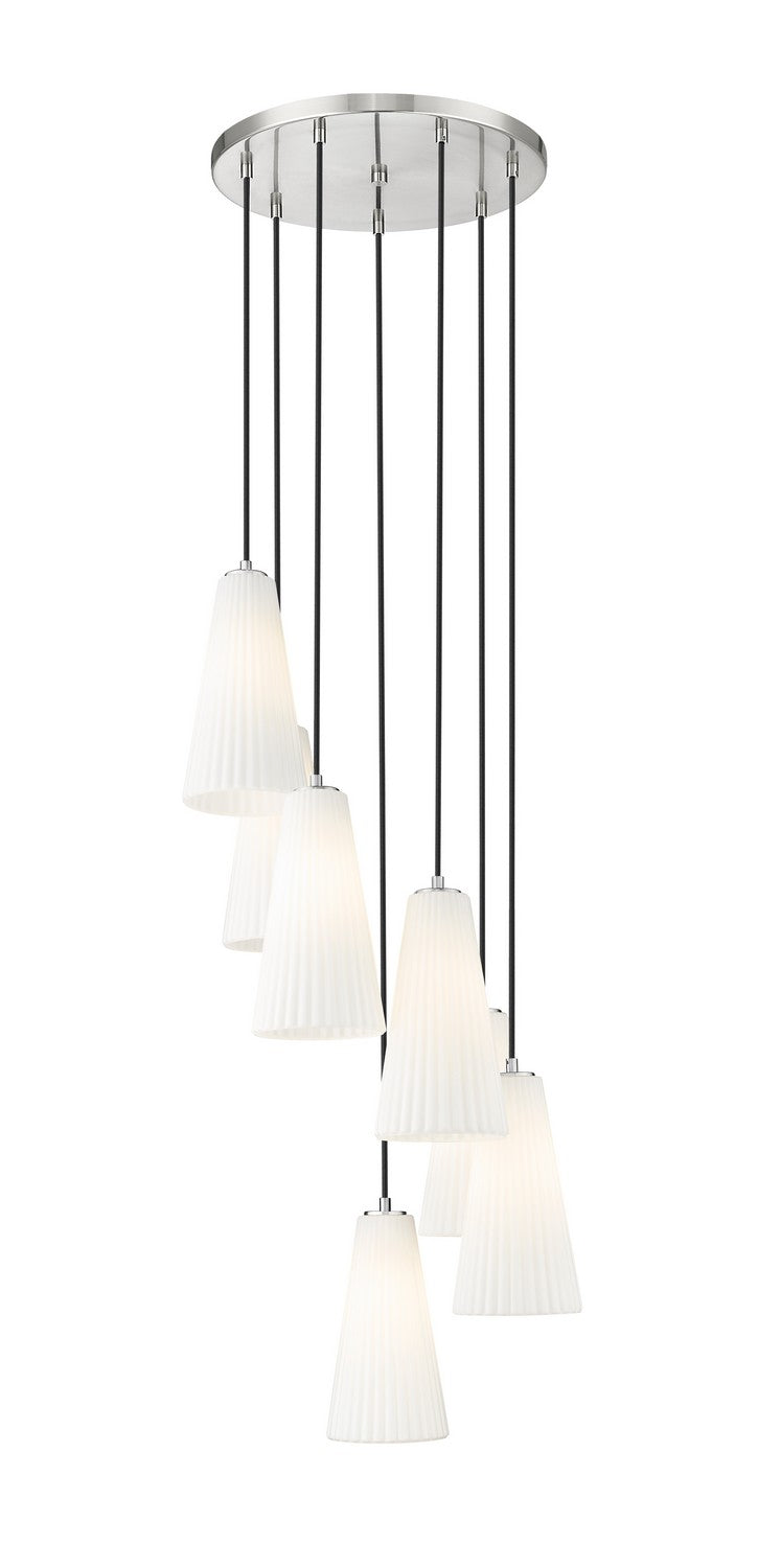 Z-Lite 3043P7-7R-BN Seven Light Chandelier, Brushed Nickel