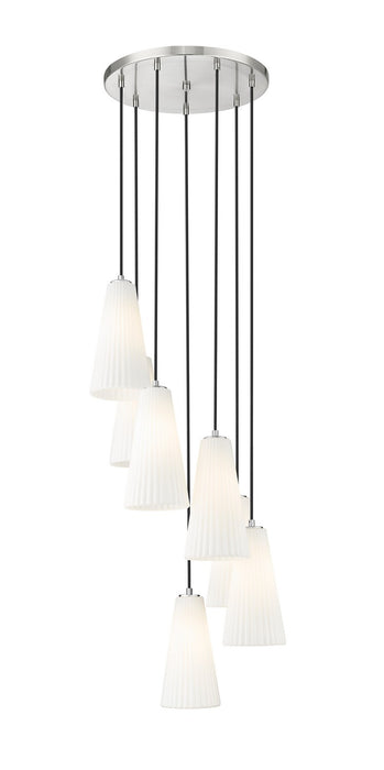 Z-Lite 3043P7-7R-BN Seven Light Chandelier, Brushed Nickel