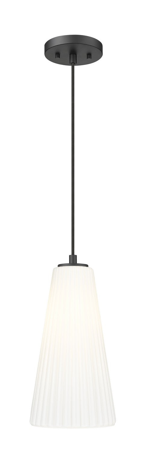 Z-Lite 3043P7-MB One Light Pendant, Matte Black