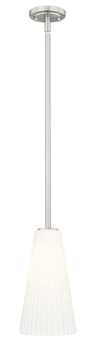 Z-Lite 3043P7-ROD-BN One Light Pendant, Brushed Nickel