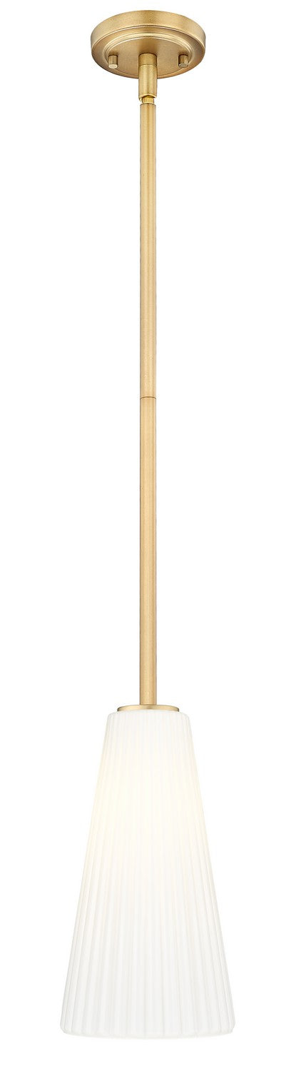 Z-Lite 3043P7-ROD-MGLD One Light Pendant, Modern Gold