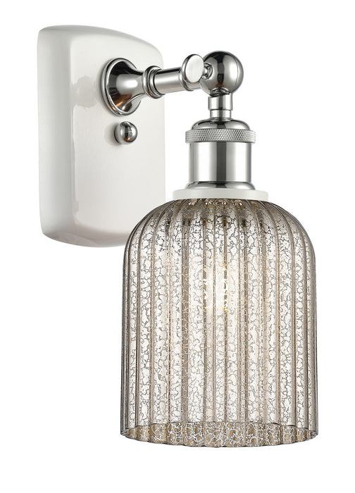 Innovations 516-1W-WPC-G559-5ME One Light Wall Sconce, White Polished Chrome