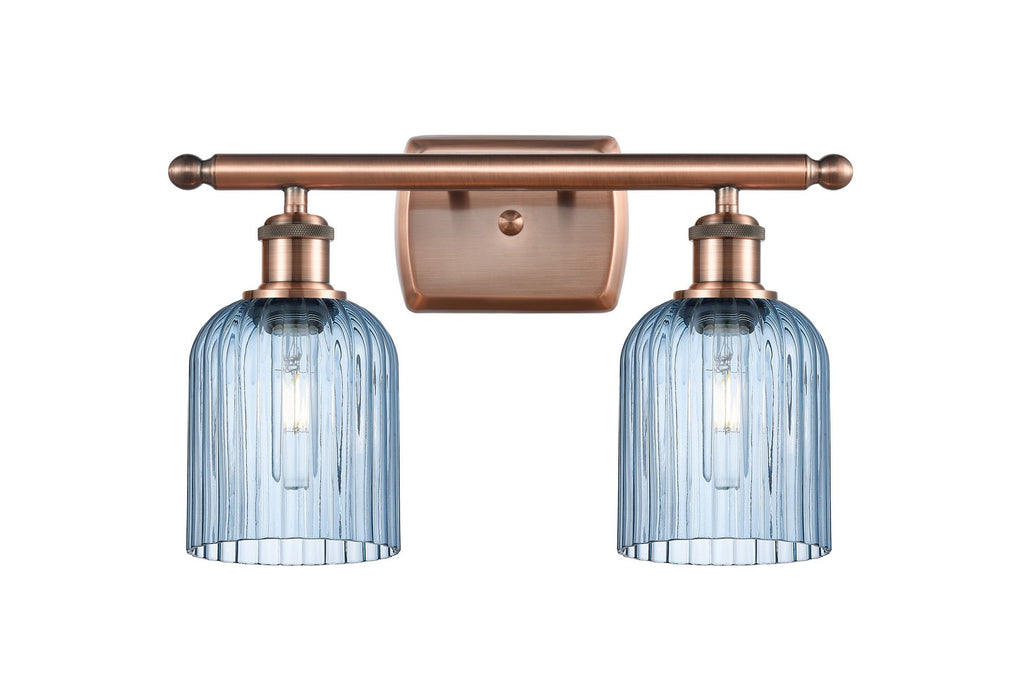 Innovations 516-2W-AC-G559-5BL Two Light Bath Vanity, Antique Copper