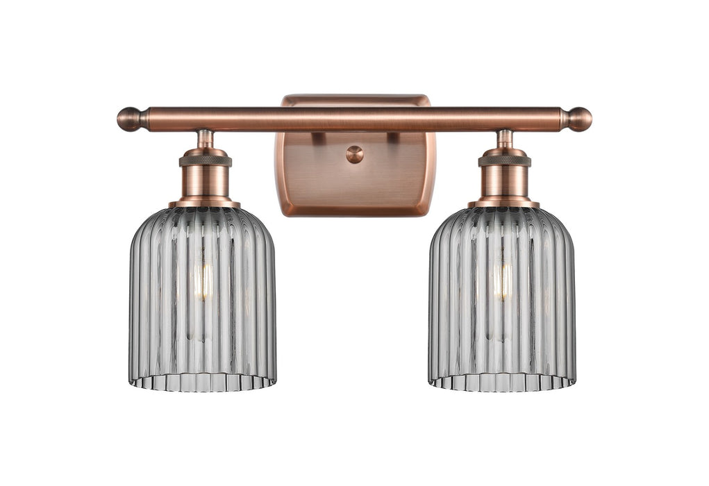 Innovations 516-2W-AC-G559-5SM Two Light Bath Vanity, Antique Copper