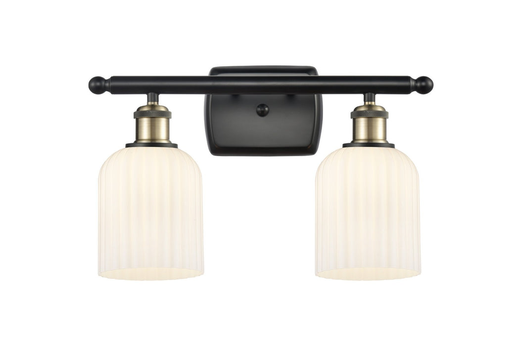 Innovations 516-2W-BAB-G559-5GWH Two Light Bath Vanity, Black Antique Brass