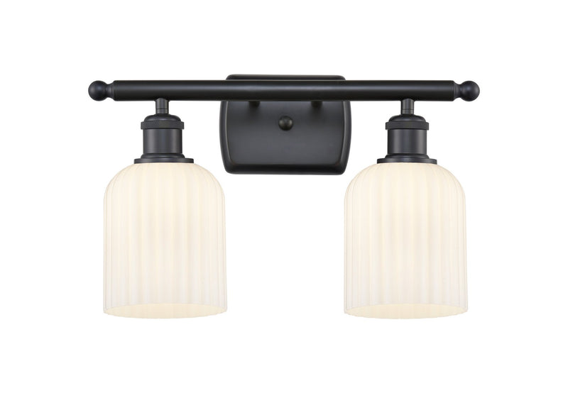 Innovations 516-2W-BK-G559-5GWH Two Light Bath Vanity, Matte Black