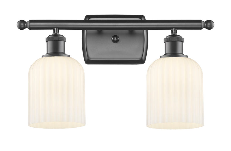 Innovations 516-2W-OB-G559-5GWH Two Light Bath Vanity, Oil Rubbed Bronze