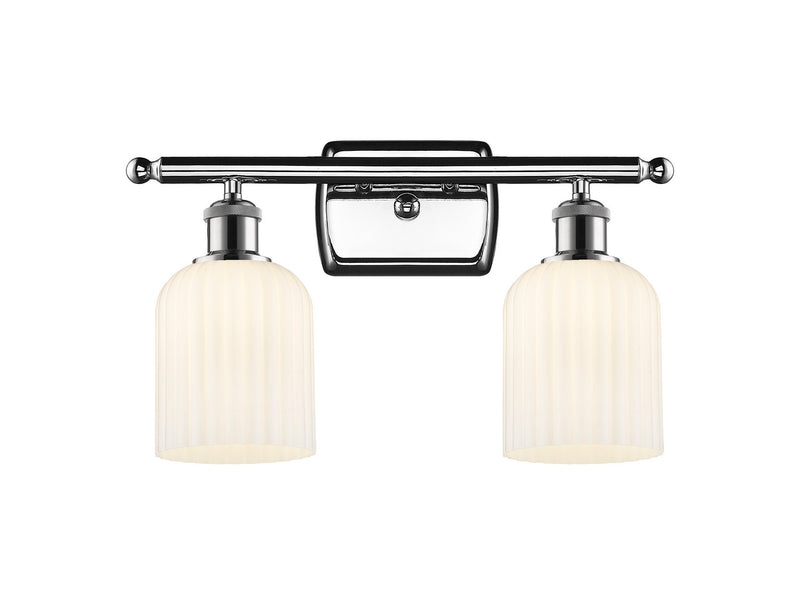 Innovations 516-2W-PC-G559-5GWH Two Light Bath Vanity, Polished Chrome