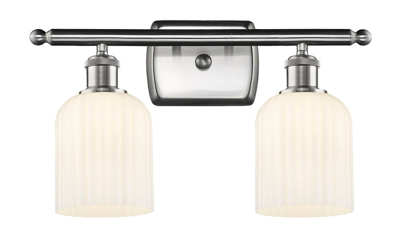 Innovations 516-2W-SN-G559-5GWH Two Light Bath Vanity, Brushed Satin Nickel