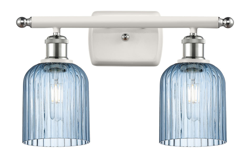Innovations 516-2W-WPC-G559-5BL Two Light Bath Vanity, White Polished Chrome