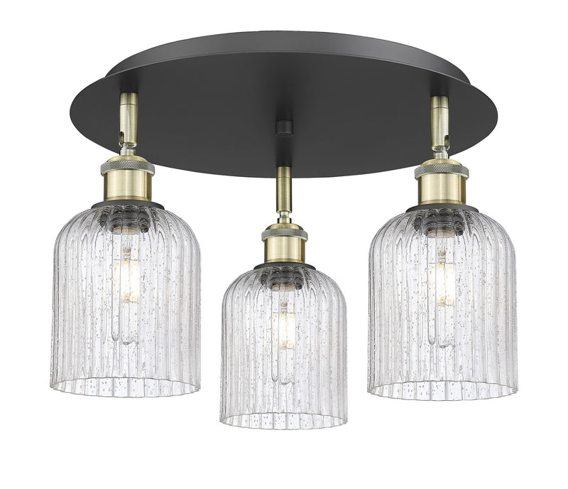 Innovations 516-3C-BAB-G559-5SDY Three Light Flush Mount, Black Antique Brass