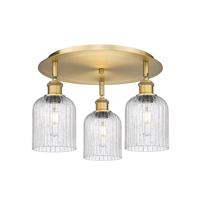 Innovations 516-3C-BB-G559-5SDY Three Light Flush Mount, Brushed Brass