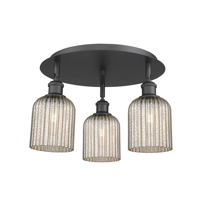 Innovations 516-3C-BK-G559-5ME Three Light Flush Mount, Matte Black
