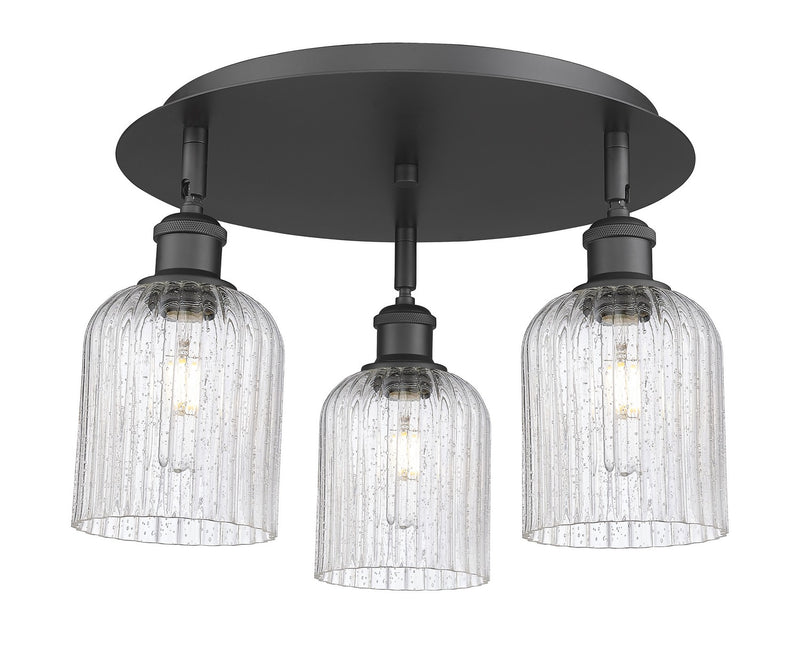 Innovations 516-3C-BK-G559-5SDY Three Light Flush Mount, Matte Black