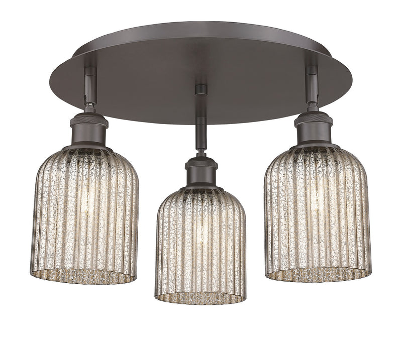 Innovations 516-3C-OB-G559-5ME Three Light Flush Mount, Oil Rubbed Bronze
