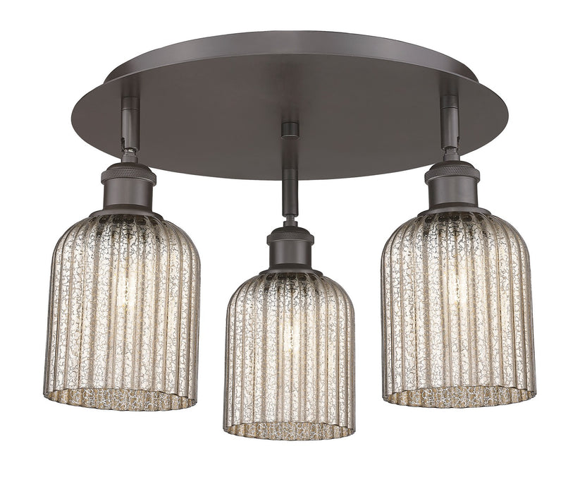 Innovations 516-3C-OB-G559-5ME Three Light Flush Mount, Oil Rubbed Bronze
