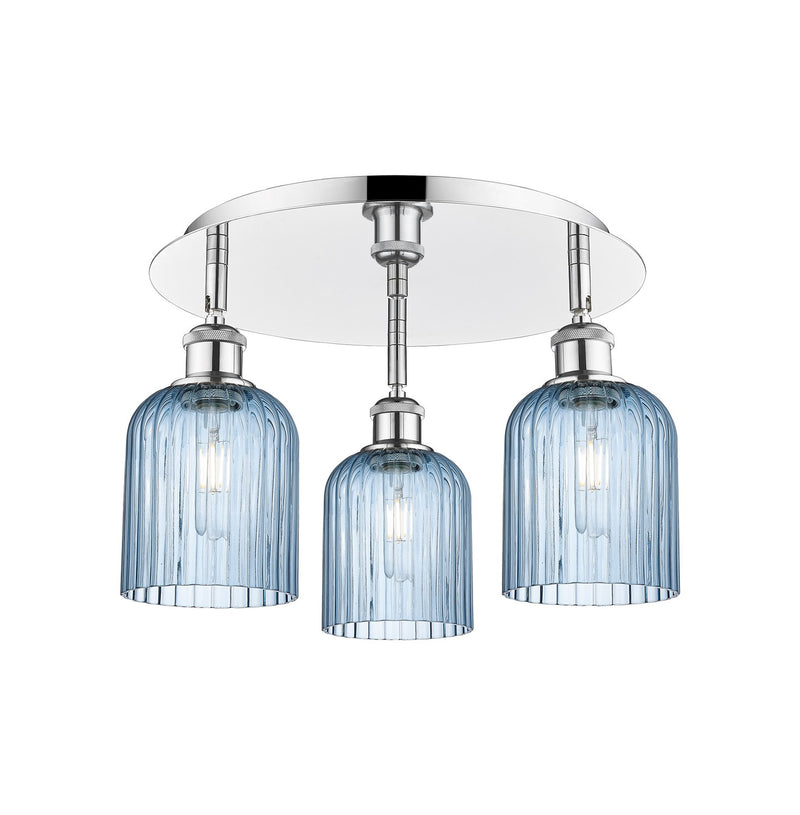 Innovations 516-3C-PC-G559-5BL Three Light Flush Mount, Polished Chrome