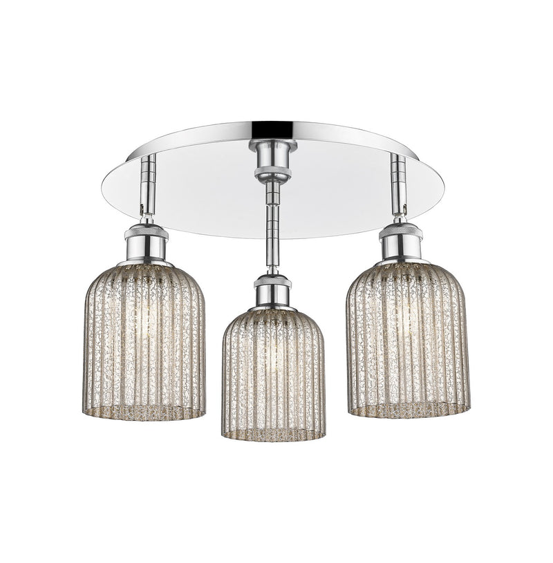 Innovations 516-3C-PC-G559-5ME Three Light Flush Mount, Polished Chrome