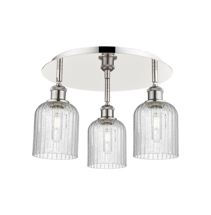 Innovations 516-3C-PN-G559-5SDY Three Light Flush Mount, Polished Nickel
