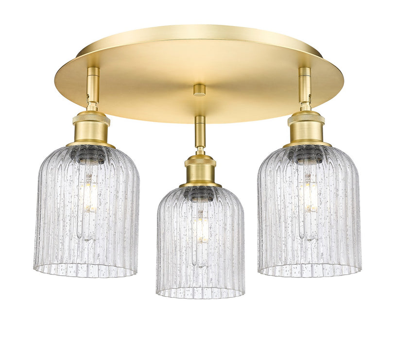 Innovations 516-3C-SG-G559-5SDY Three Light Flush Mount, Satin Gold