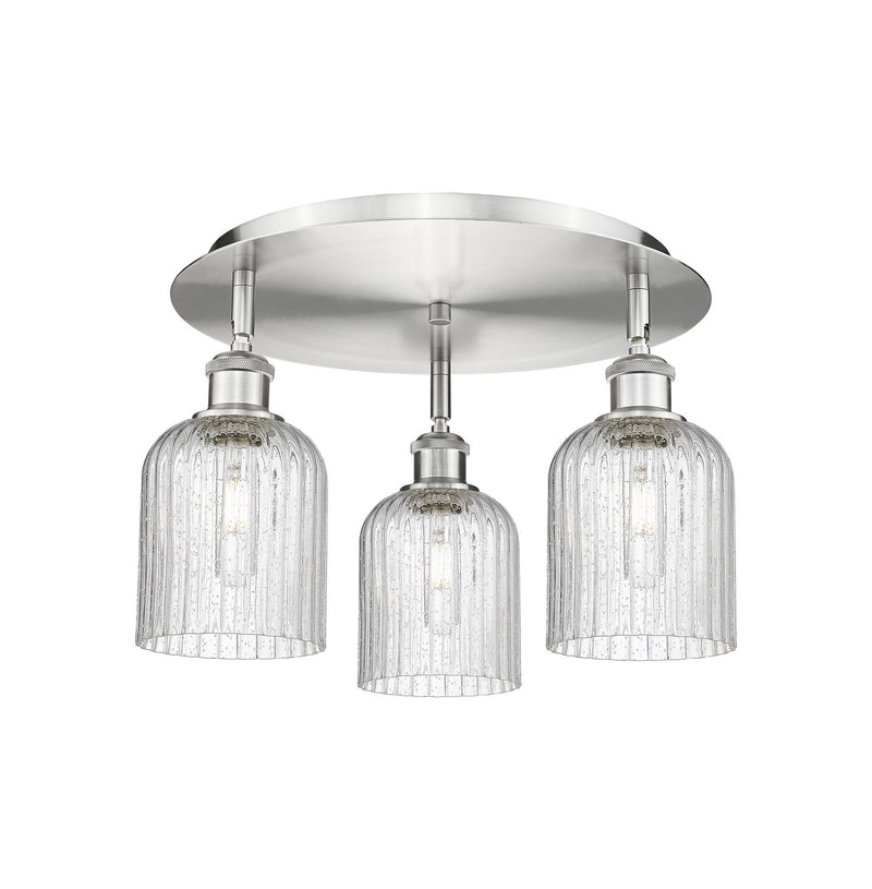 Innovations 516-3C-SN-G559-5SDY Three Light Flush Mount, Satin Nickel