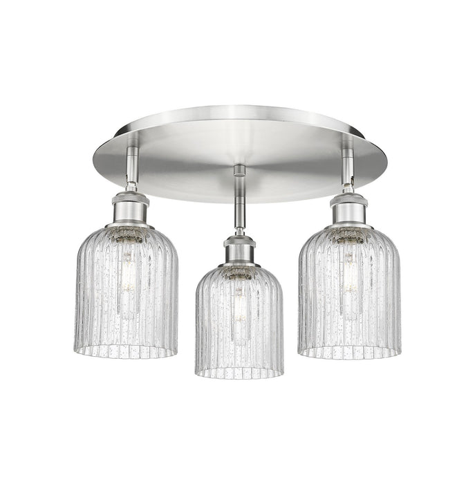 Innovations 516-3C-SN-G559-5SDY Three Light Flush Mount, Satin Nickel