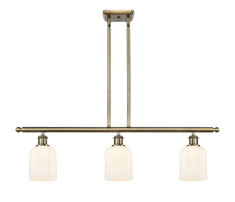 Innovations 516-3I-AB-G559-5GWH Three Light Island Pendant, Antique Brass