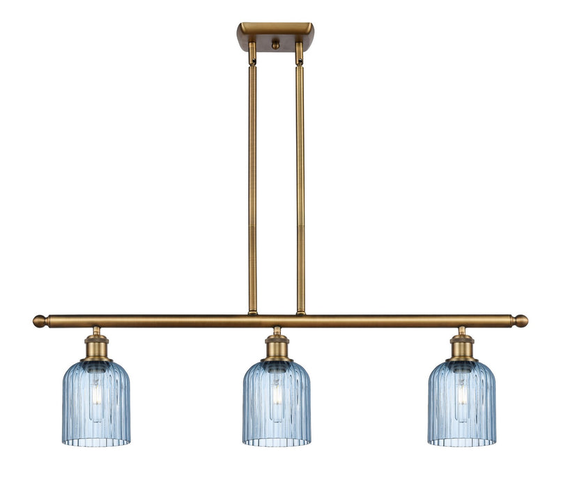 Innovations 516-3I-BB-G559-5BL Three Light Island Pendant, Brushed Brass