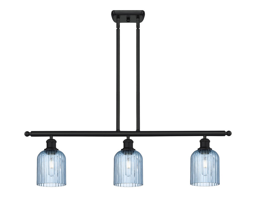 Innovations 516-3I-BK-G559-5BL Three Light Island Pendant, Matte Black