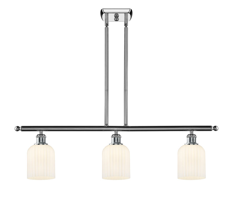 Innovations 516-3I-PC-G559-5GWH Three Light Island Pendant, Polished Chrome