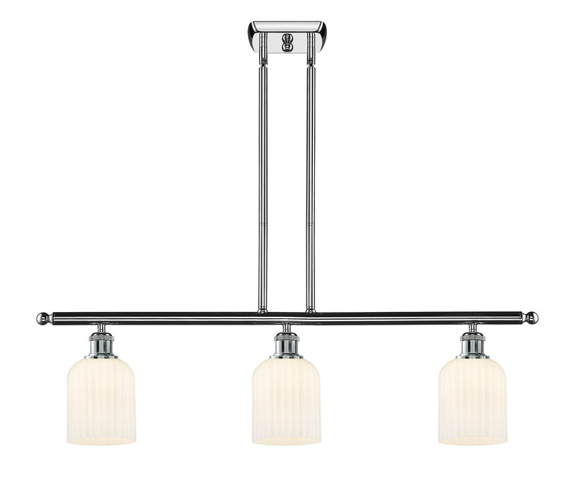 Innovations 516-3I-PC-G559-5GWH Three Light Island Pendant, Polished Chrome