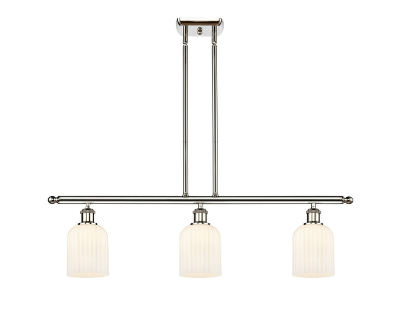 Innovations 516-3I-PN-G559-5GWH Three Light Island Pendant, Polished Nickel