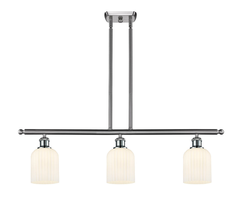 Innovations 516-3I-SN-G559-5GWH Three Light Island Pendant, Brushed Satin Nickel