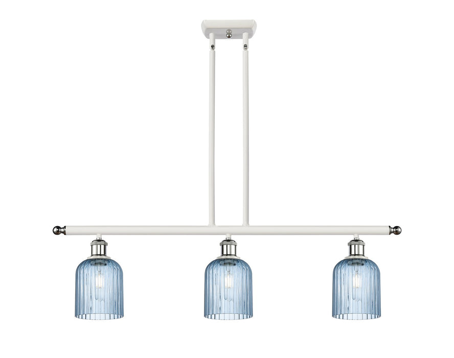 Innovations 516-3I-WPC-G559-5BL Three Light Island Pendant, White Polished Chrome