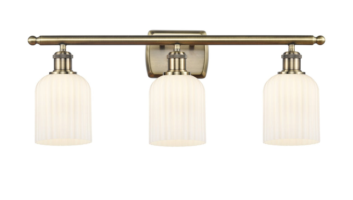 Innovations 516-3W-AB-G559-5GWH Three Light Bath Vanity, Antique Brass