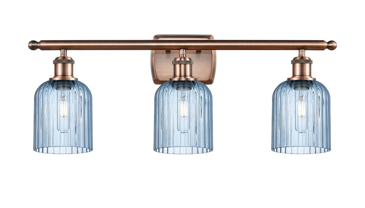 Innovations 516-3W-AC-G559-5BL Three Light Bath Vanity, Antique Copper