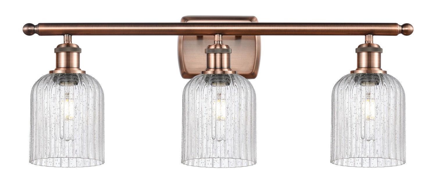 Innovations 516-3W-AC-G559-5SDY Three Light Bath Vanity, Antique Copper