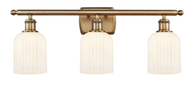 Innovations 516-3W-BB-G559-5GWH Three Light Bath Vanity, Brushed Brass