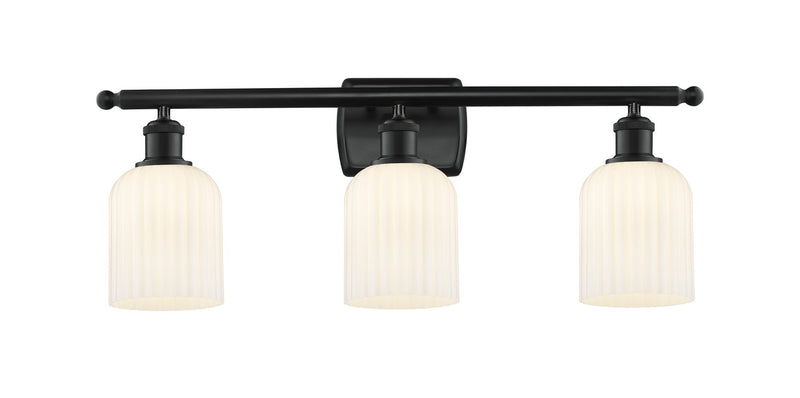 Innovations 516-3W-BK-G559-5GWH Three Light Bath Vanity, Matte Black