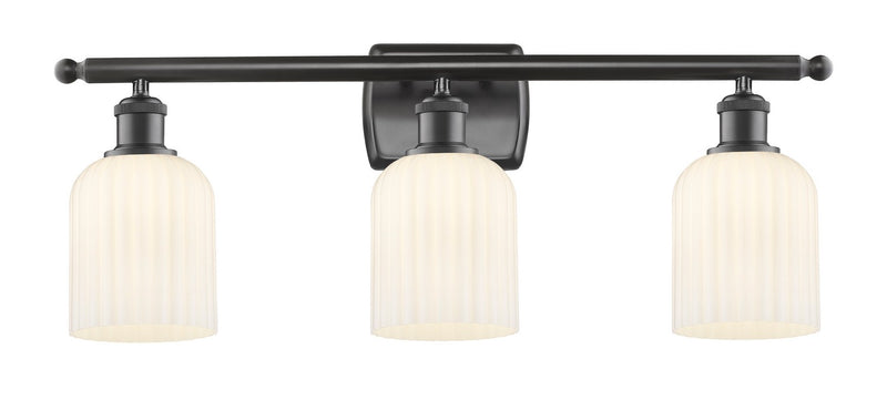 Innovations 516-3W-OB-G559-5GWH Three Light Bath Vanity, Oil Rubbed Bronze