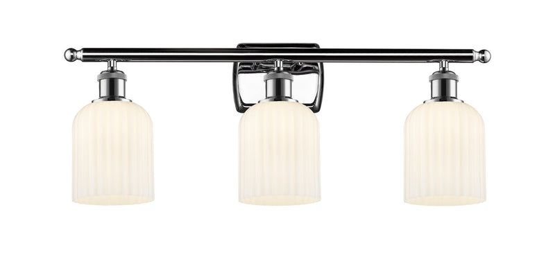 Innovations 516-3W-PC-G559-5GWH Three Light Bath Vanity, Polished Chrome