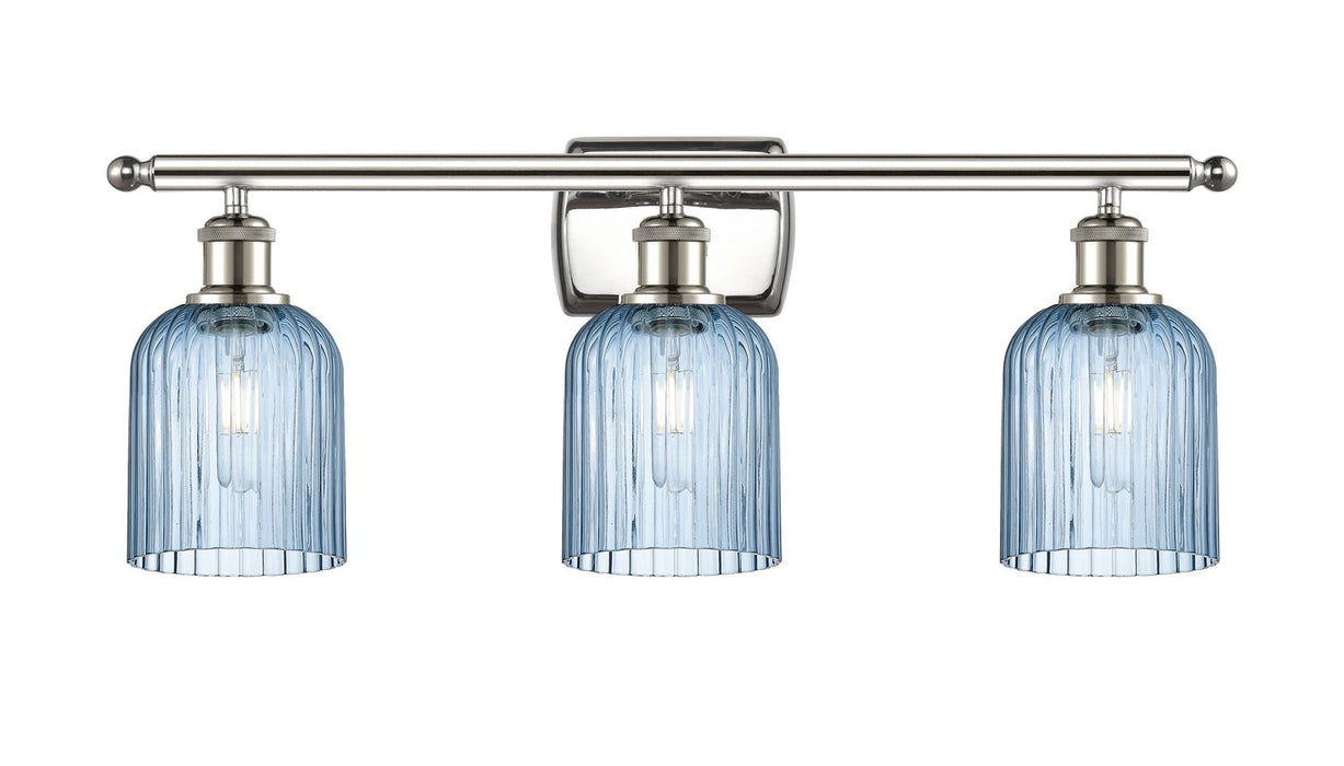 Innovations 516-3W-PN-G559-5BL Three Light Bath Vanity, Polished Nickel