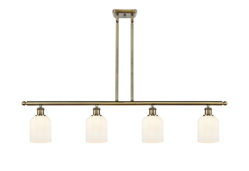 Innovations 516-4I-AB-G559-5GWH Four Light Island Pendant, Antique Brass