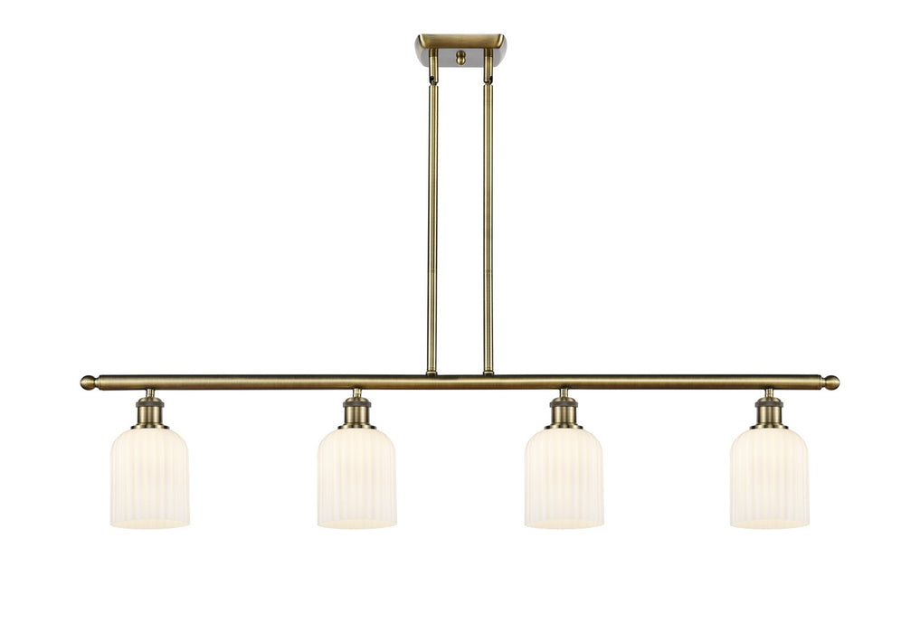 Innovations 516-4I-AB-G559-5GWH Four Light Island Pendant, Antique Brass